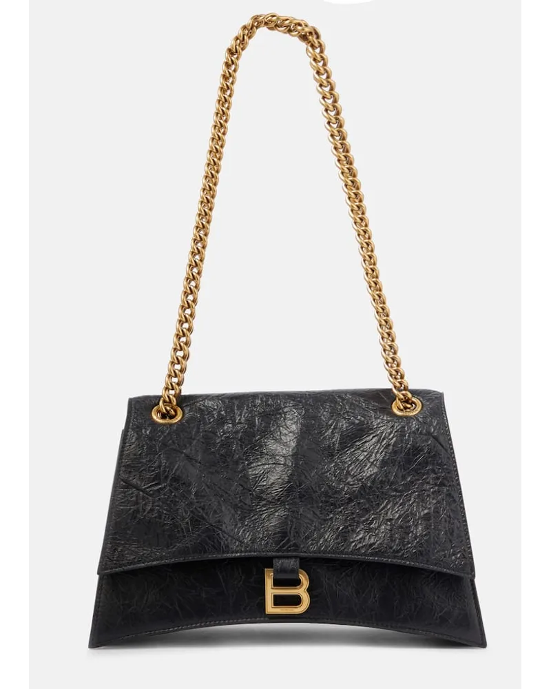Balenciaga Borsa a spalla Crush Medium in pelle Nero