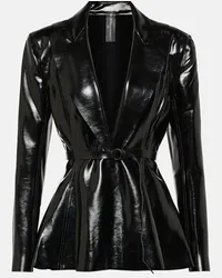 Norma Kamali Blazer in similpelle Nero