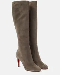 Christian Louboutin Stivali Pumppie Botta in suede Beige