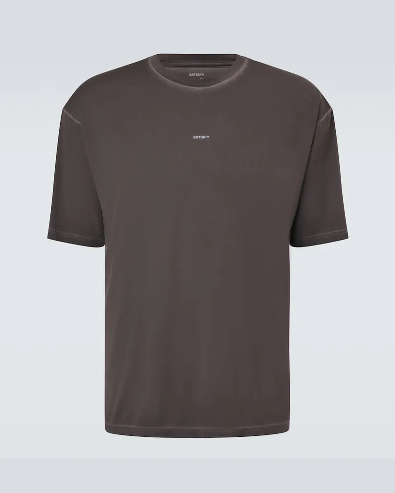 Satisfy T-shirt AuraLite con logo Grigio