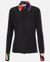 Emilio Pucci Polo in seta crêpe de chine Nero