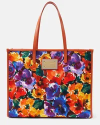 Dolce & Gabbana Shopper Large in canvas con stampa floreale Multicolore