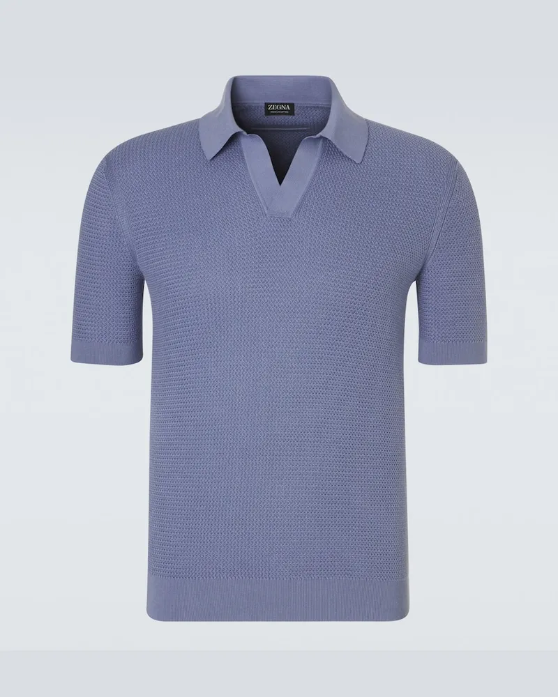 Ermenegildo Zegna Polo in cotone Blu
