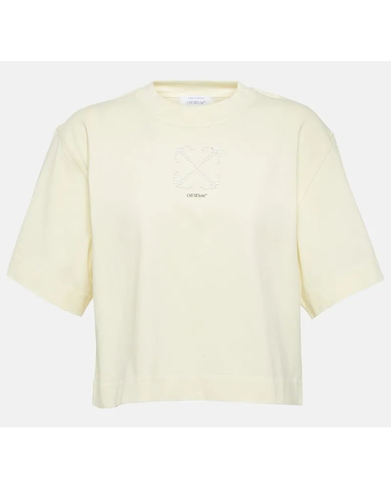 OFF-WHITE T-shirt in cotone con logo Neutro