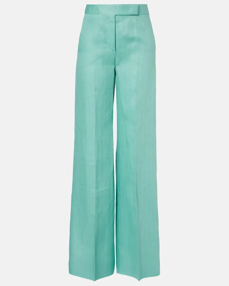 Max Mara Pantaloni Deserto a gamba larga Blu