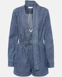 Valentino Garavani Jumpsuit corta di jeans Blu