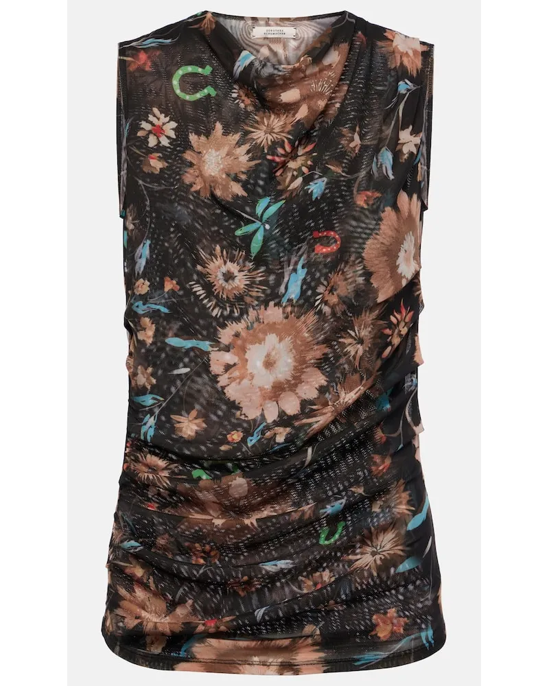 Dorothee Schumacher Top Sheer Flowers con stampa Multicolore