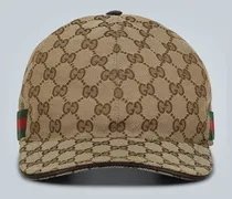 Gucci Cappello da baseball GG con Web Marrone