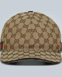 Gucci Cappello da baseball in canvas GG Marrone