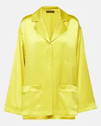 Max Mara Camicia pigiama Elegante Vasaio in seta Giallo