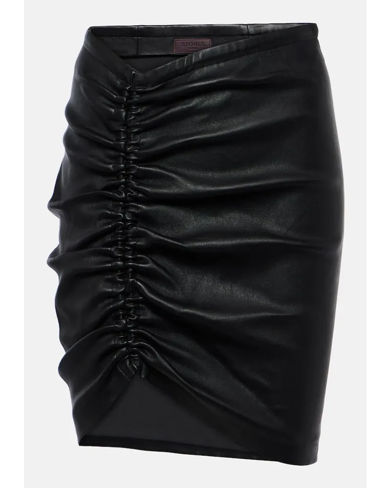 Stouls Minigonna Mouna in pelle Nero
