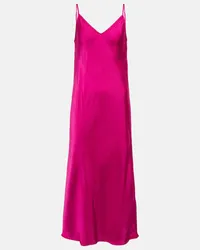 Velvet Abito midi sottoveste Poppy Rosa