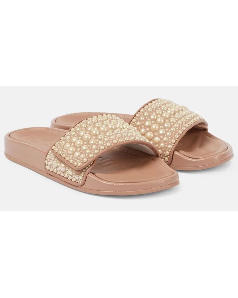 Jimmy Choo Sandali Fitz con perle bijoux Rosa