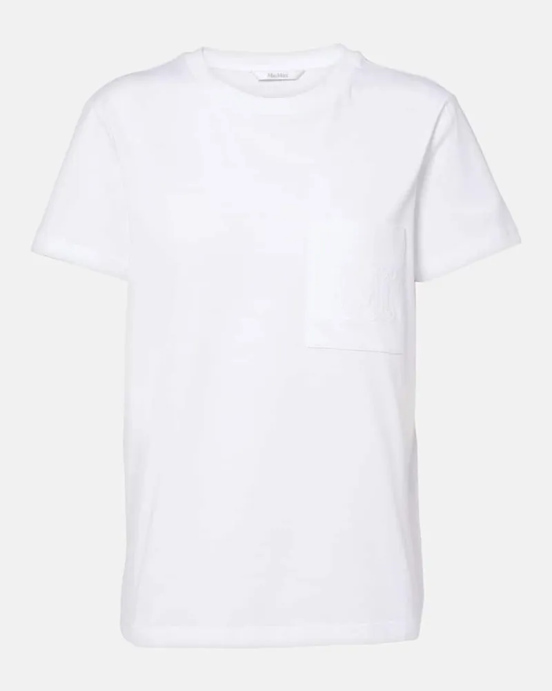 Max Mara T-shirt Papaia in jersey di cotone Bianco