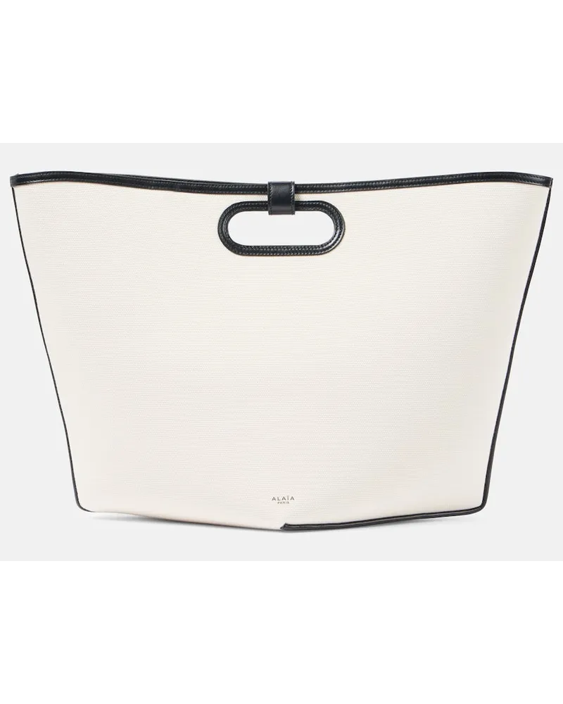 Alaïa AlaÃ¯a Borsa Folded Large in pelle Bianco