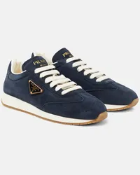 Prada Sneakers Rank in suede Blu