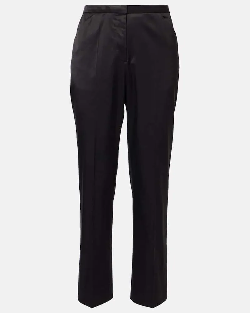 Totême Pantaloni regular in misto cotone Nero