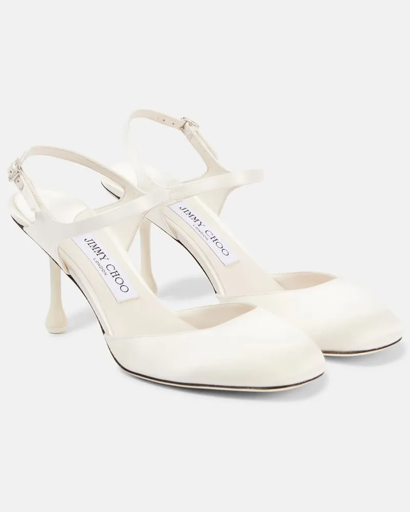 Jimmy Choo Pumps Pixie 80 in raso Bianco