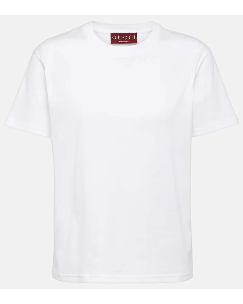 Gucci T-shirt in jersey di cotone Bianco