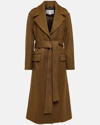 Victoria Beckham Cappotto in misto lana Marrone