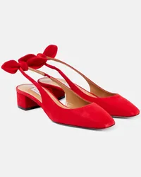 Aquazzura Pumps slingback Very Bow in suede Rosso