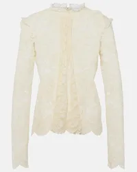 Paco Rabanne Top in pizzo Bianco