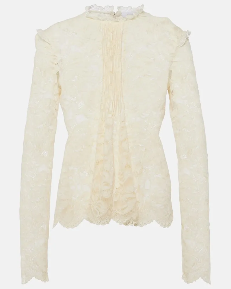 Paco Rabanne Top in pizzo Bianco