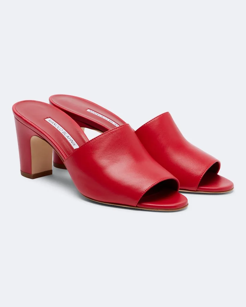 Manolo Blahnik Mules Rapalla in pelle Rosso