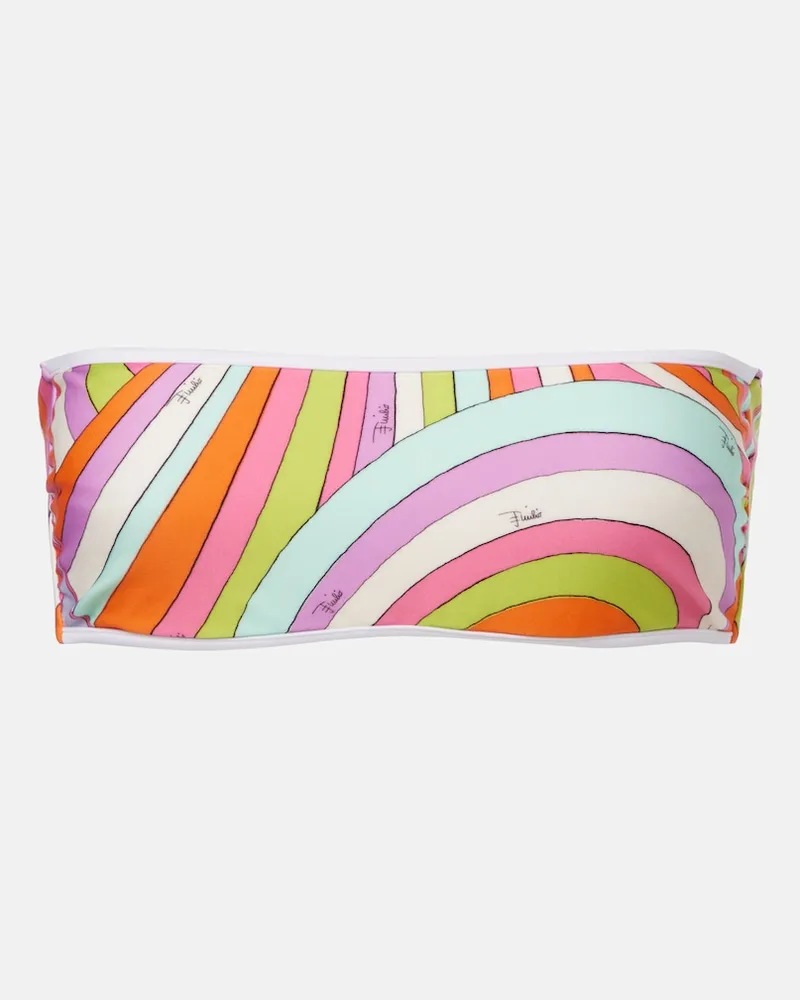 Emilio Pucci Top bikini Iride a fascia Multicolore