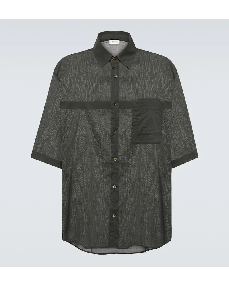 Christophe Lemaire Camicia in voile di cotone Verde