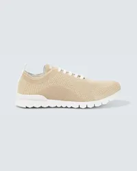 Kiton Sneakers FITS in maglia di cotone Beige