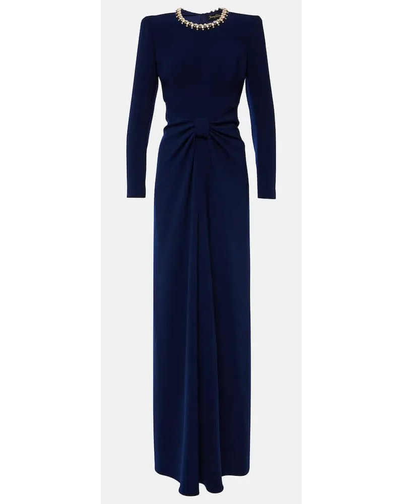 Jenny Packham Abito lungo Sunday in crÃªpe Nero