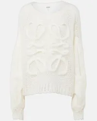 Loewe Pullover Anagram in misto lana Bianco