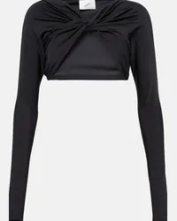 COPERNI Top cropped intrecciato Nero