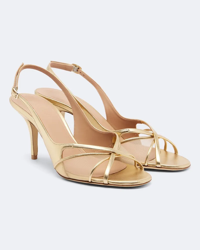 Malone Souliers Sandali slingback Petra in pelle e rete Oro