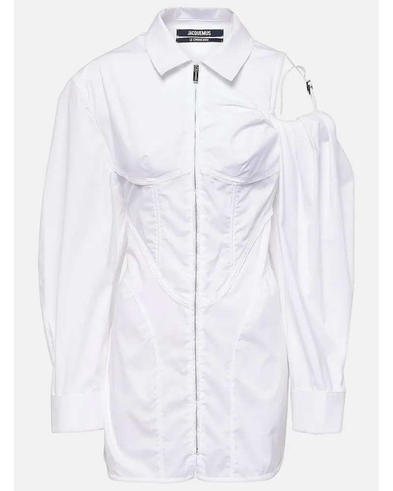 Jacquemus Miniabito Galliga in misto cotone Bianco