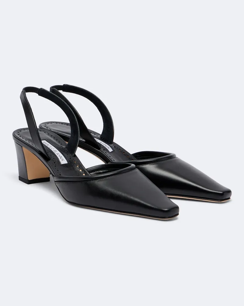 Manolo Blahnik Pumps slingback Vendona in pelle Nero