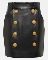 Balmain Minigonna in pelle Nero