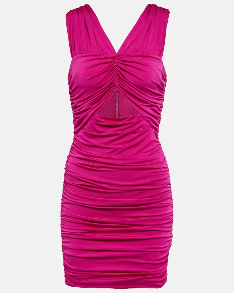 LoveShackFancy Miniabito Bayana con cut-out e ruche Rosa