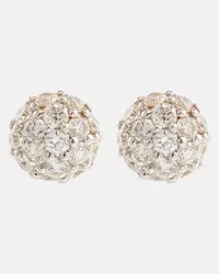 Stone & Strand Orecchini Dainty Mirror Ball in oro 10kt con diamanti Oro