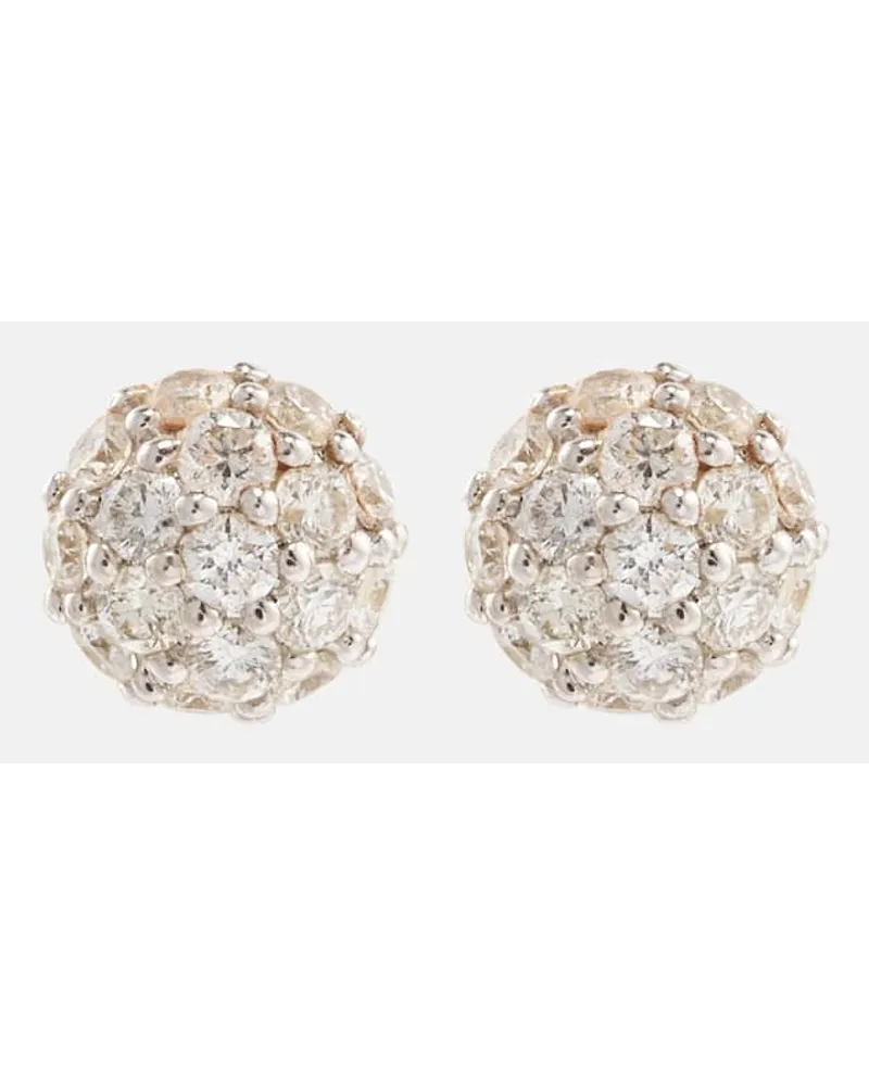 Stone & Strand Orecchini Dainty Mirror Ball in oro 10kt con diamanti Oro