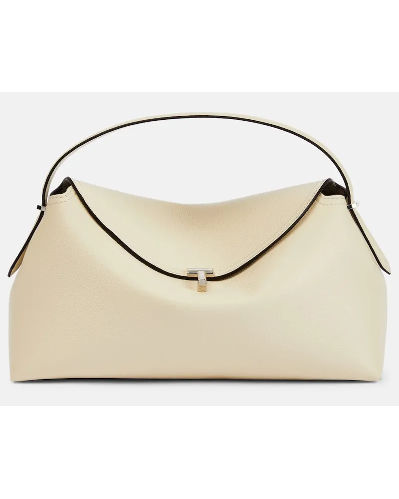 Totême Borsa T-Lock Medium in pelle Bianco