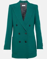 Dries van Noten Blazer in gabardine di lana Verde