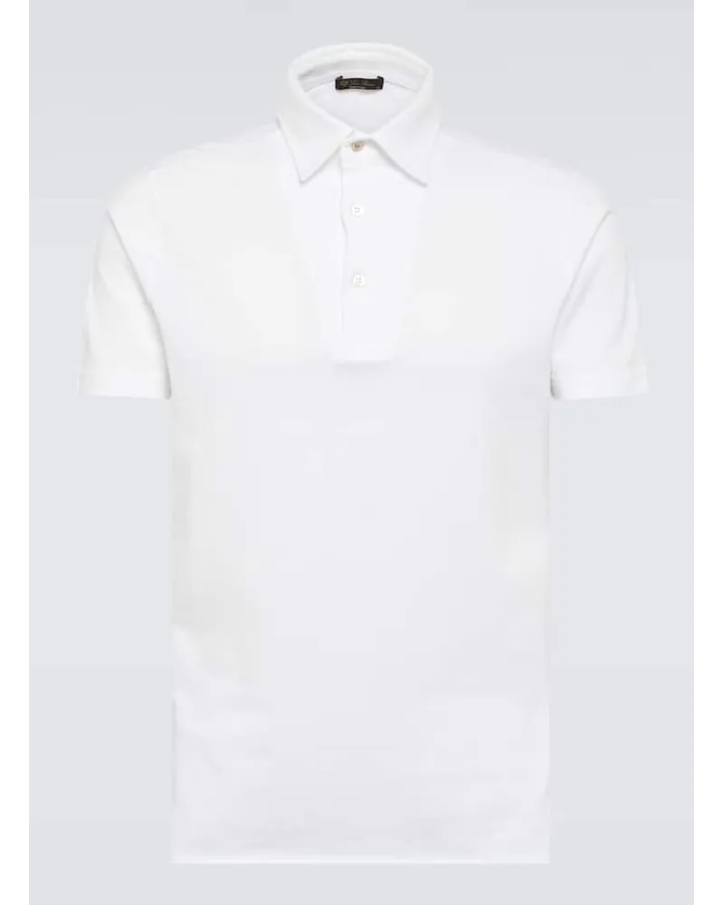 Loro Piana Polo in piquÃ© di cotone Bianco