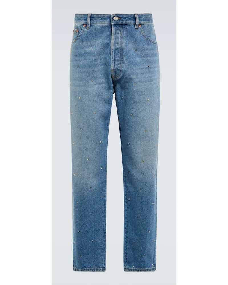 Valentino Garavani Jeans regular Rockstud Blu