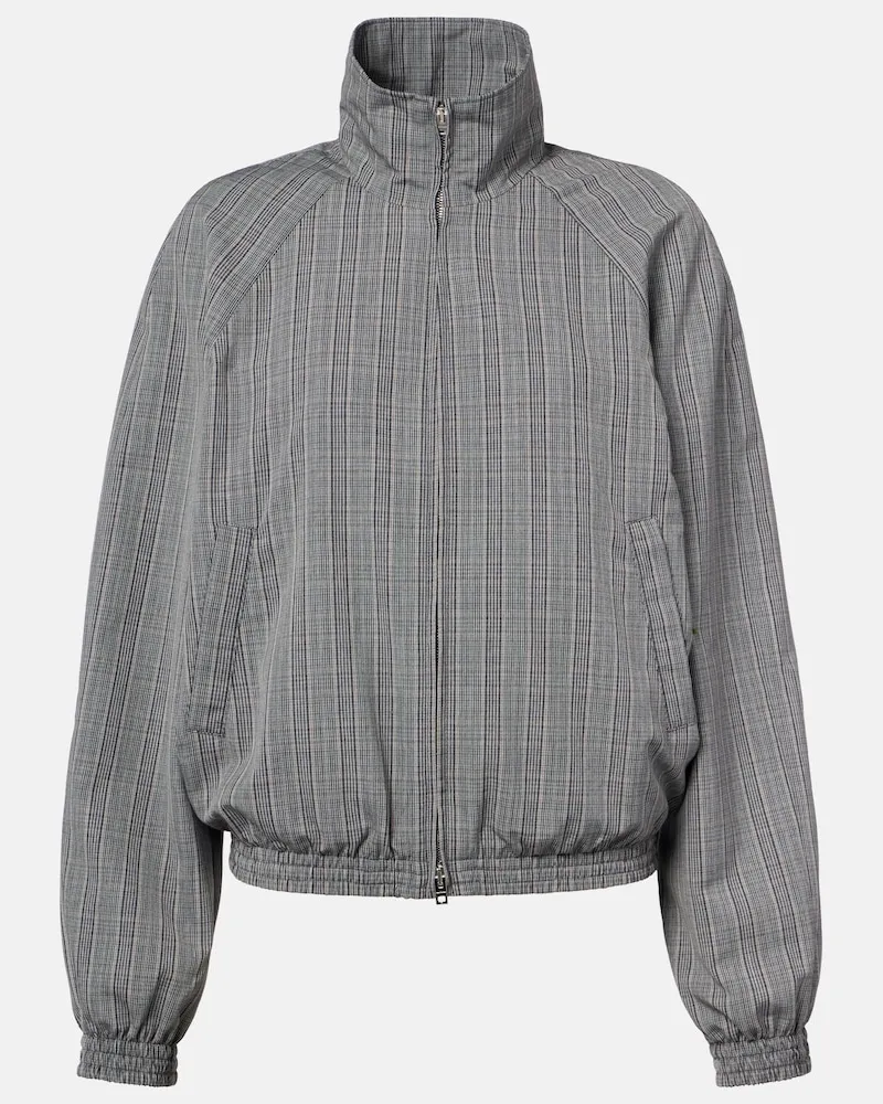 Acne Studios Giacca in tessuto tecnico a quadri Grigio