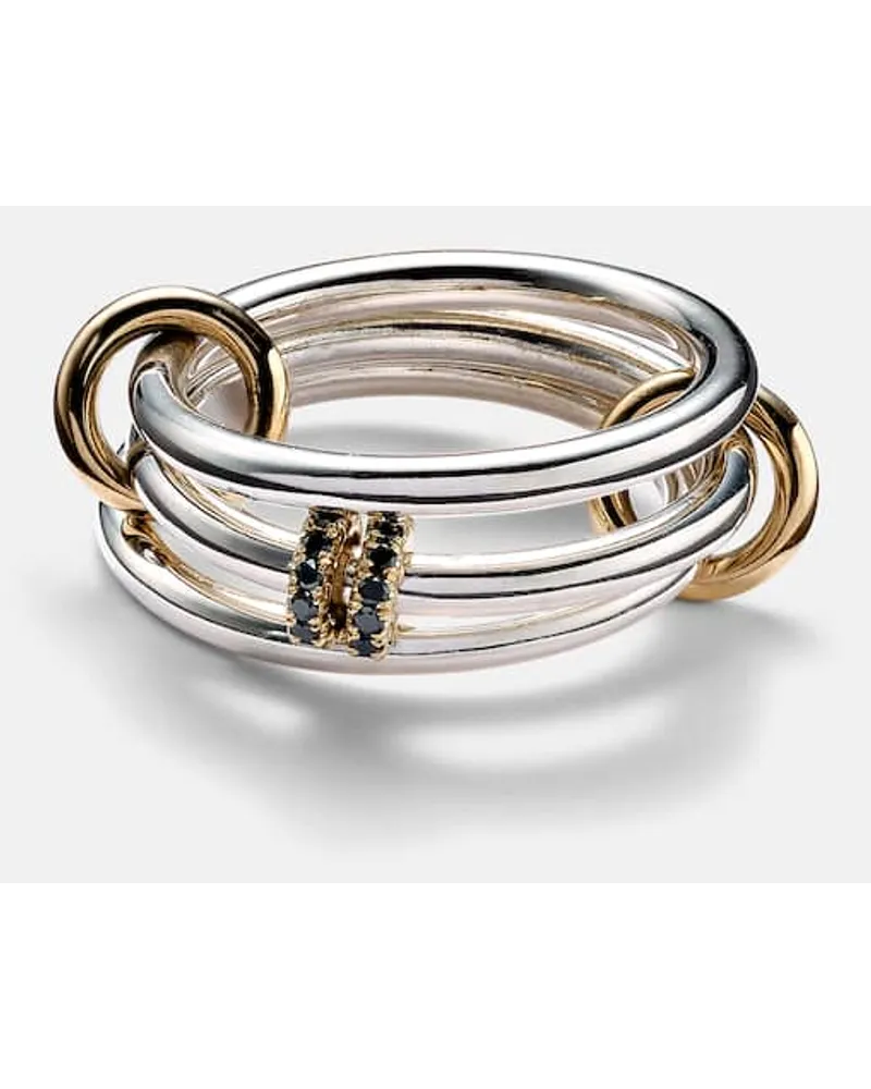 Spinelli Kilcollin Anello Dion SG in argento sterling con diamanti neri Argento