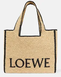 Loewe Paula's Ibiza - Borsa Large in rafia Beige