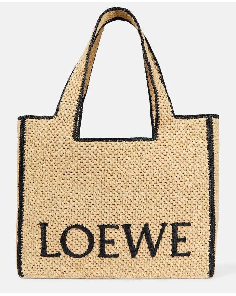 Loewe Paula's Ibiza - Borsa Large in rafia Beige