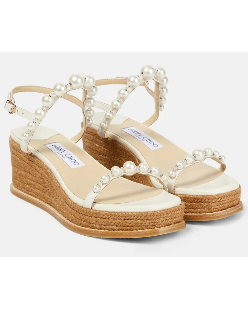 Jimmy Choo Sandali espadrillas Amatuus 60 Bianco